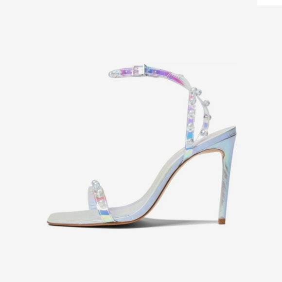 👠 Iridescent Ankle Strap Sandals - Picture 4 of 4